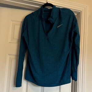 Nike Teal Quarter-Zip Pullover Top